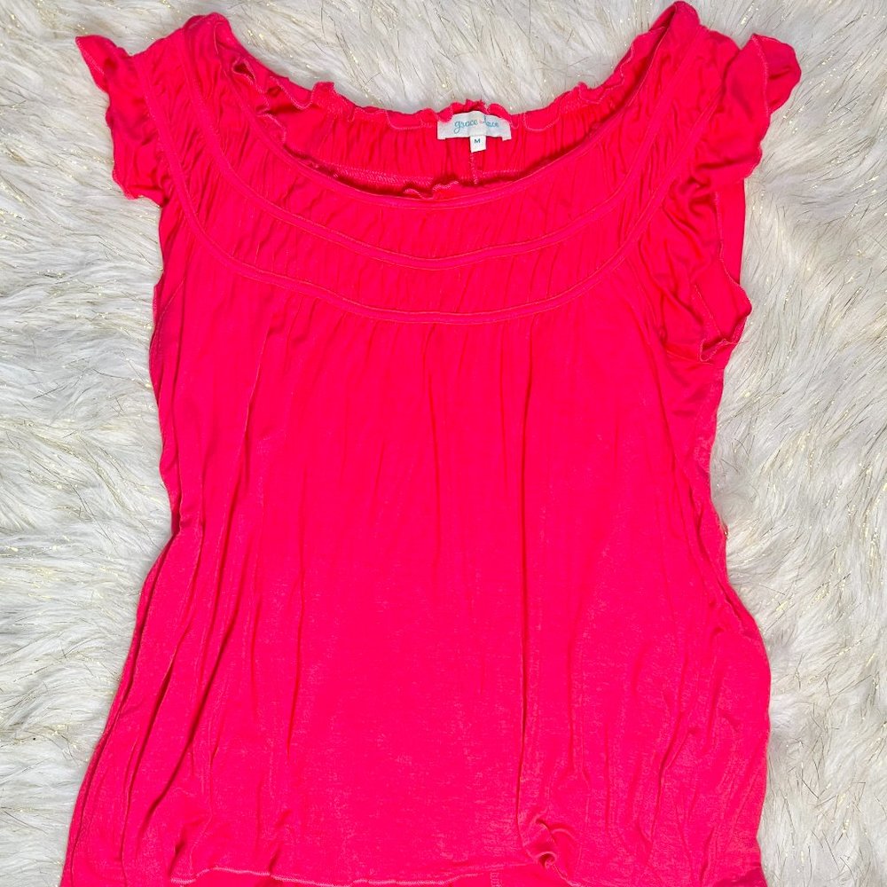 G&L Smocked Watermelon Top